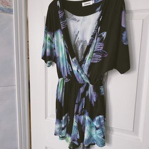 Lioness Tropical Print Romper